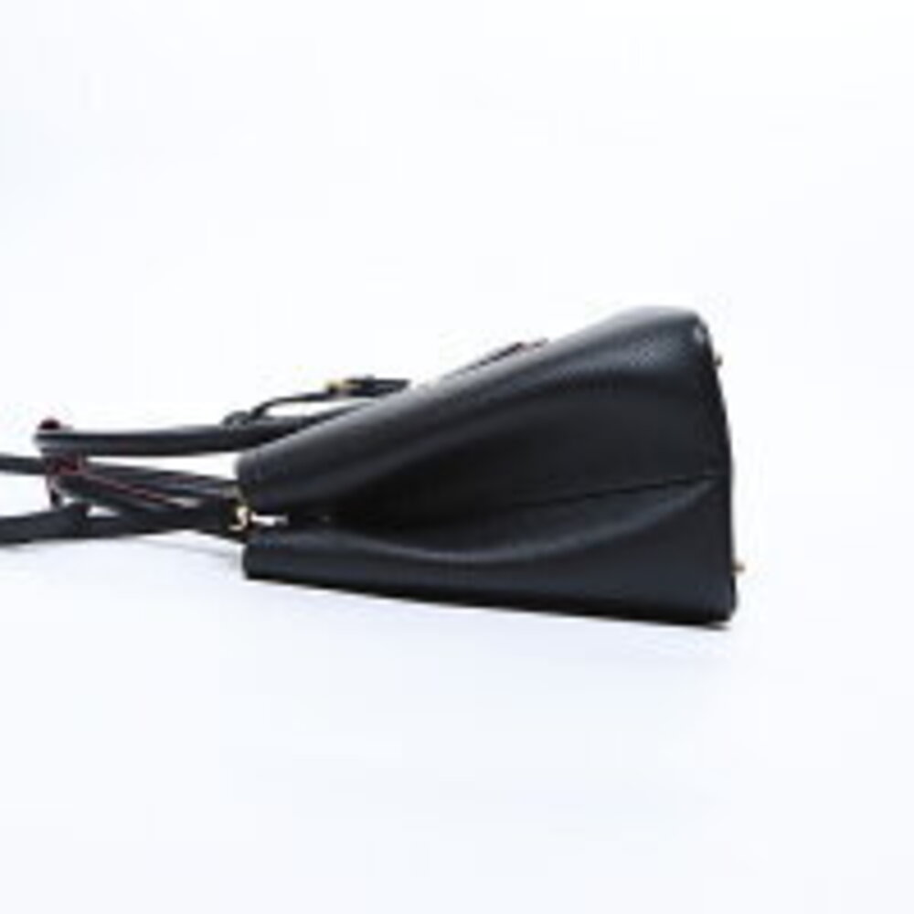 Prada Double Saffiano leather Shoulder bag black - Picture 4 of 13